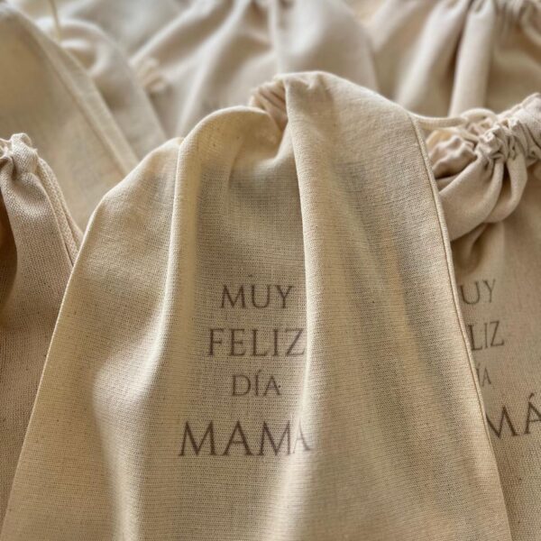 Presentación bolsa de lienzo estampada